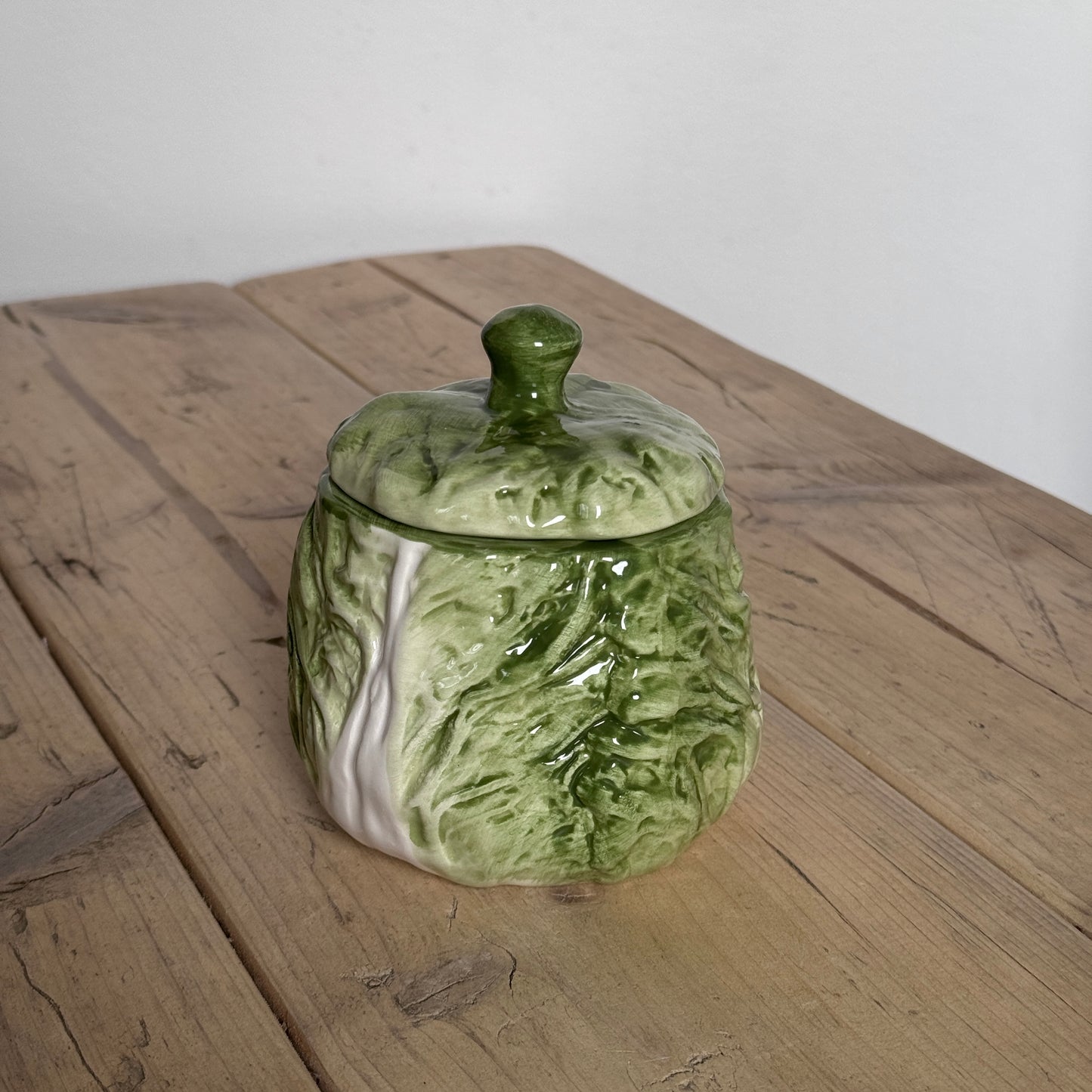 Green Cabbage Storage Jar with Lid