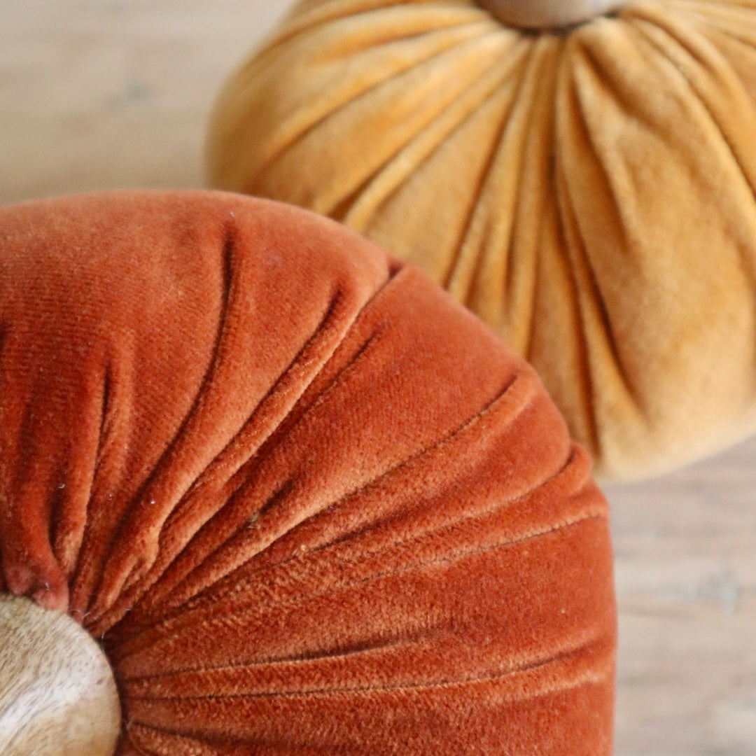 Fabric Pumpkins (set of 2)