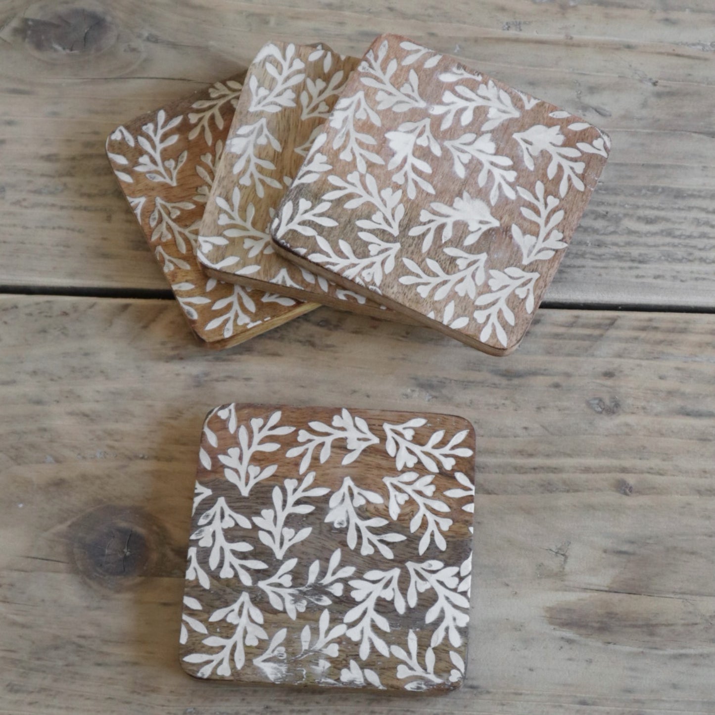 Set of 4 Wood Coasters