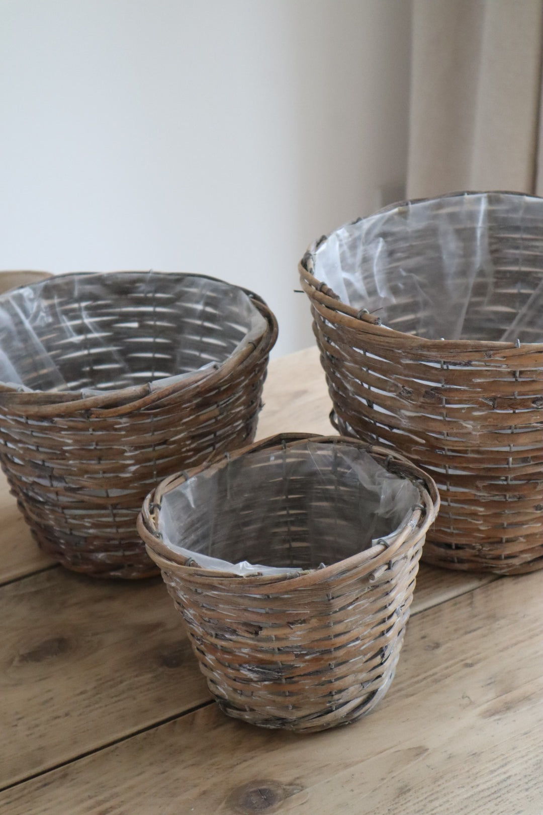 Natural Woven Basket Pots (3 sizes)
