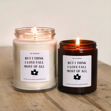 Load image into Gallery viewer, Love Fall Most of All Pumpkin Candle | Autumn Leaves &amp; Cosy Nights