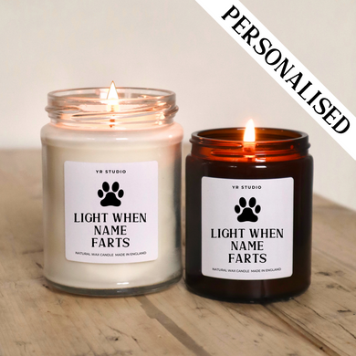 Personalised Dog Fart Candle | Unique Gift for Dog Owners