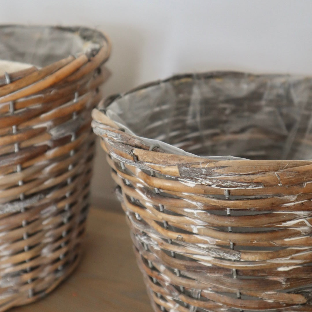 Natural Woven Basket Pots (2 sizes)