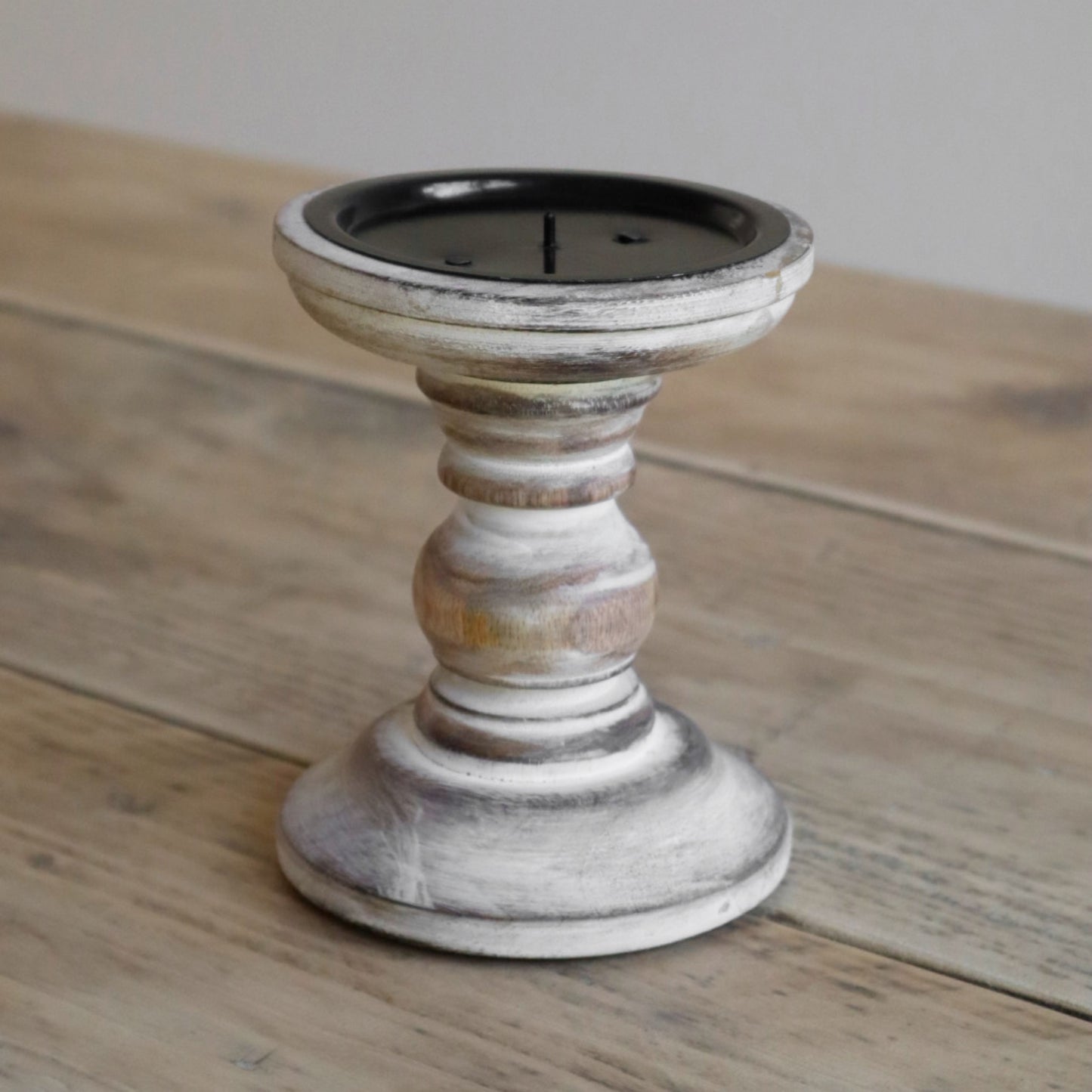 Wooden Pillar Candle Holder – Light or Dark Finish