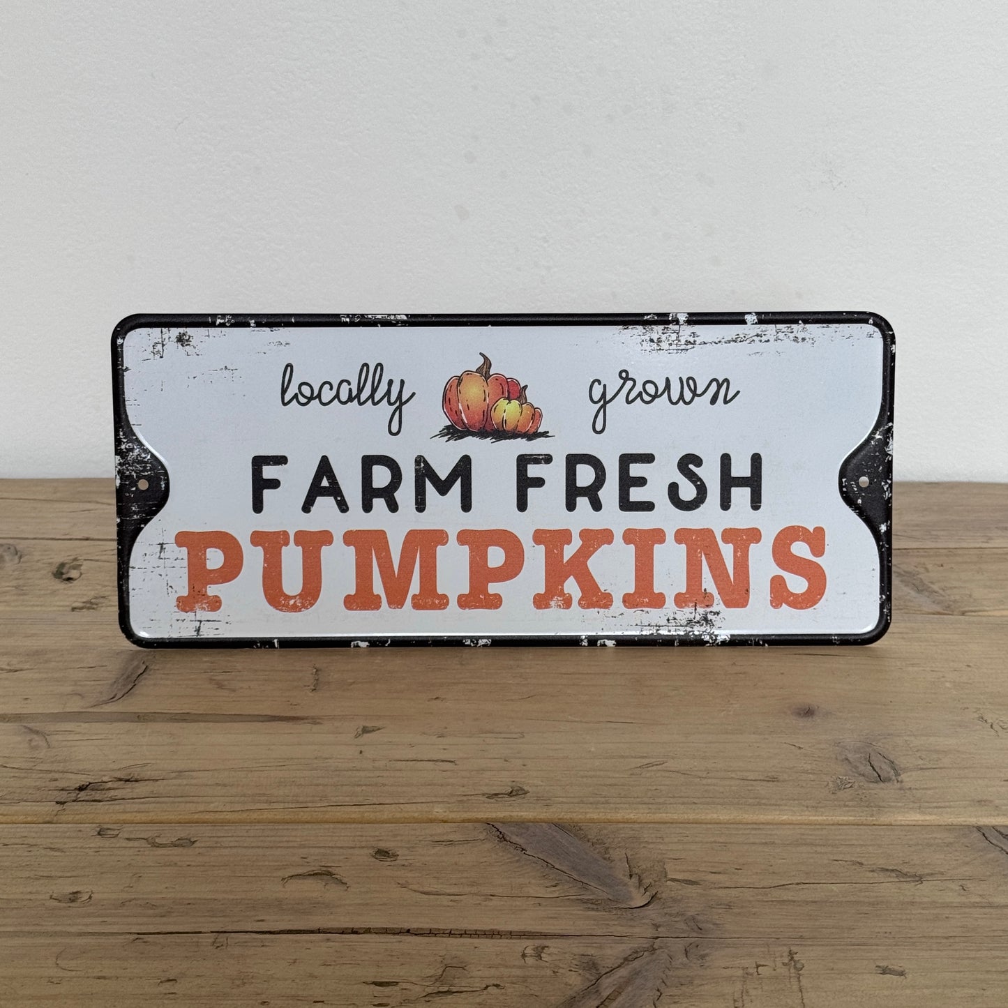 "Farm Fresh Pumpkins" Metal Sign