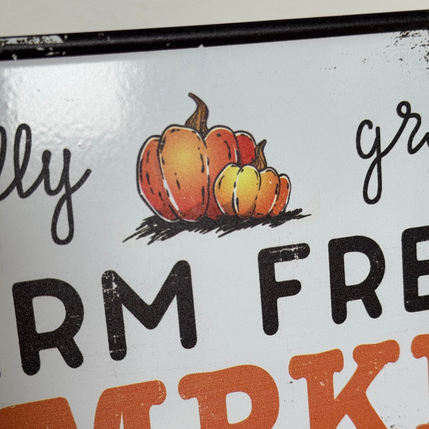 "Farm Fresh Pumpkins" Metal Sign