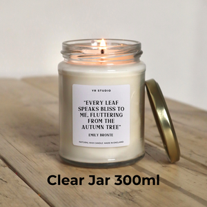 "Every Leaf Speaks Bliss to Me" Autumn candle