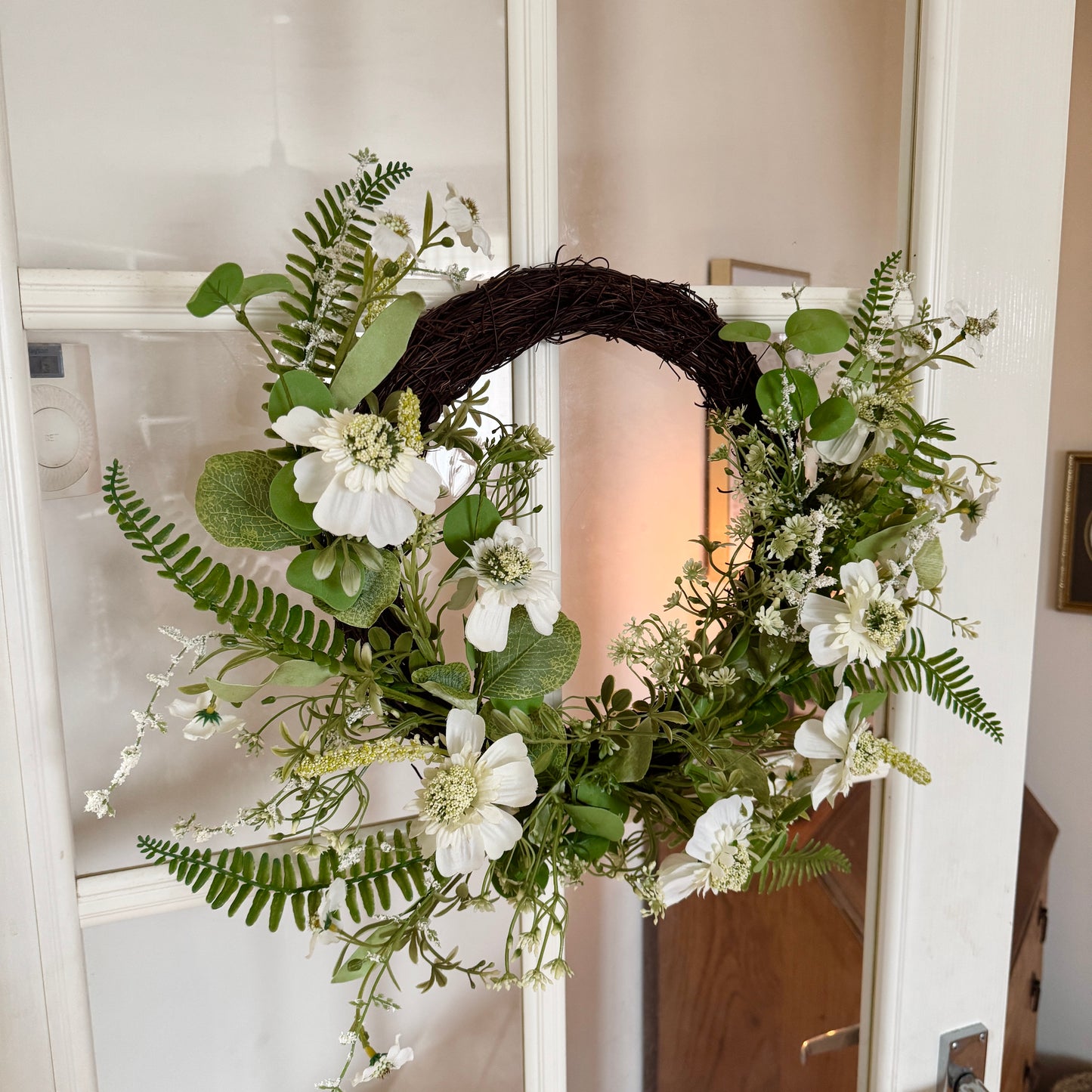 Wild Meadow Wreath with White Flowers