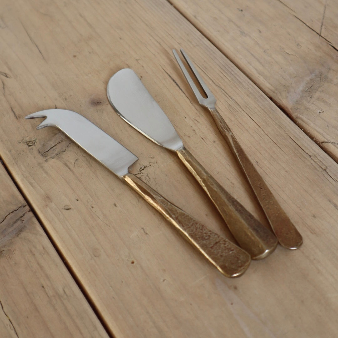 Cheese and Pickle Set in Cotton Bag – Rustic Country Tableware