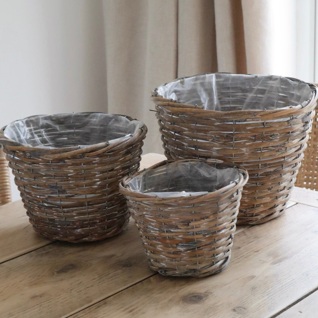 Natural Woven Basket Pots (3 sizes)
