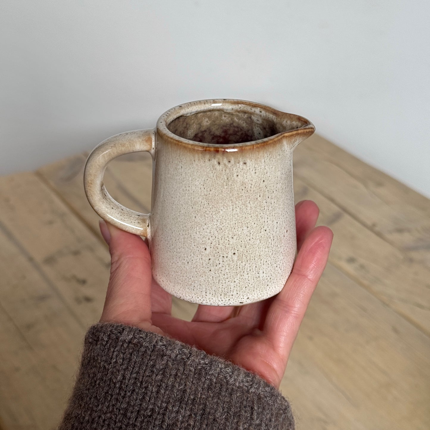 Small Rustic Stoneware Jug 10cm