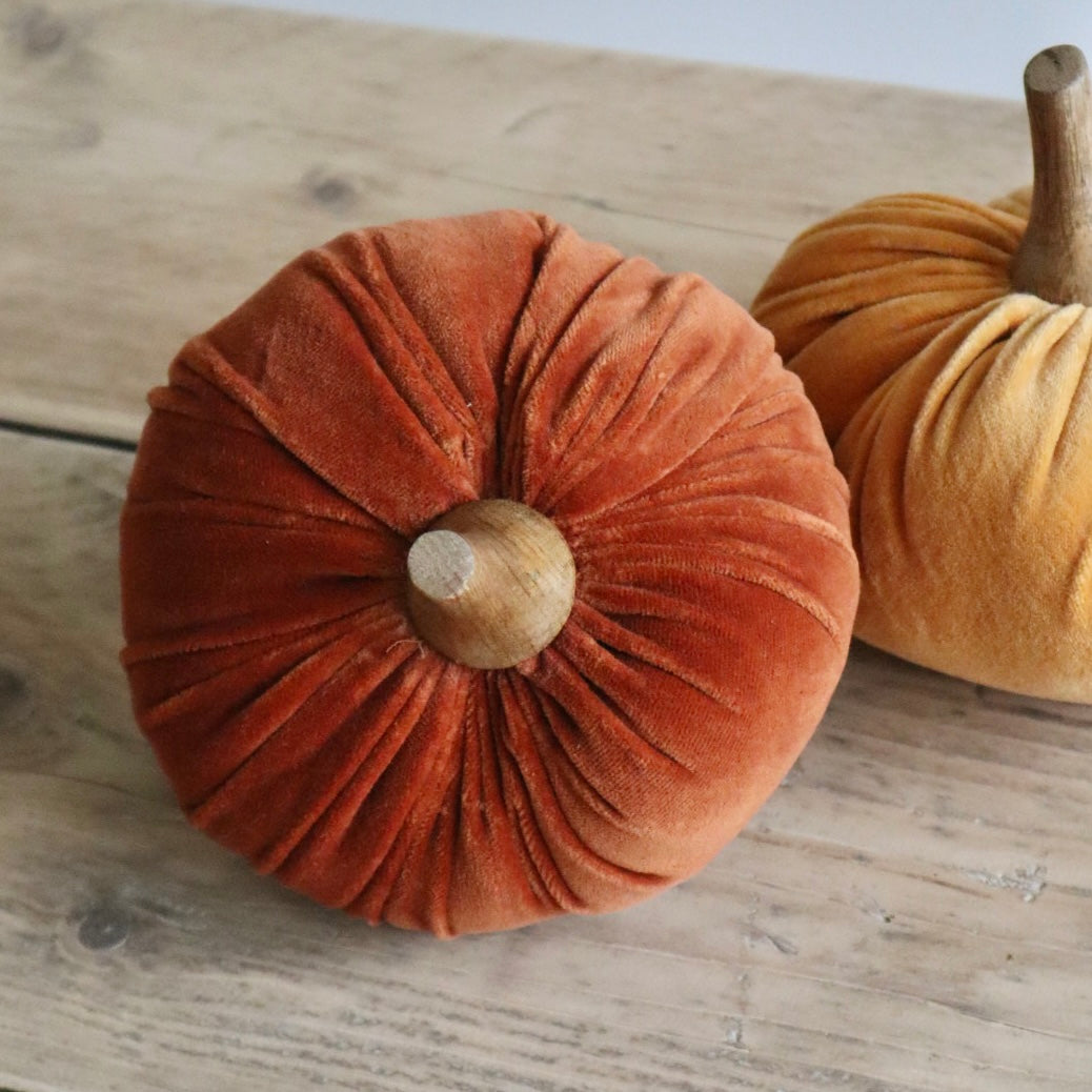 Fabric Pumpkins (set of 2)