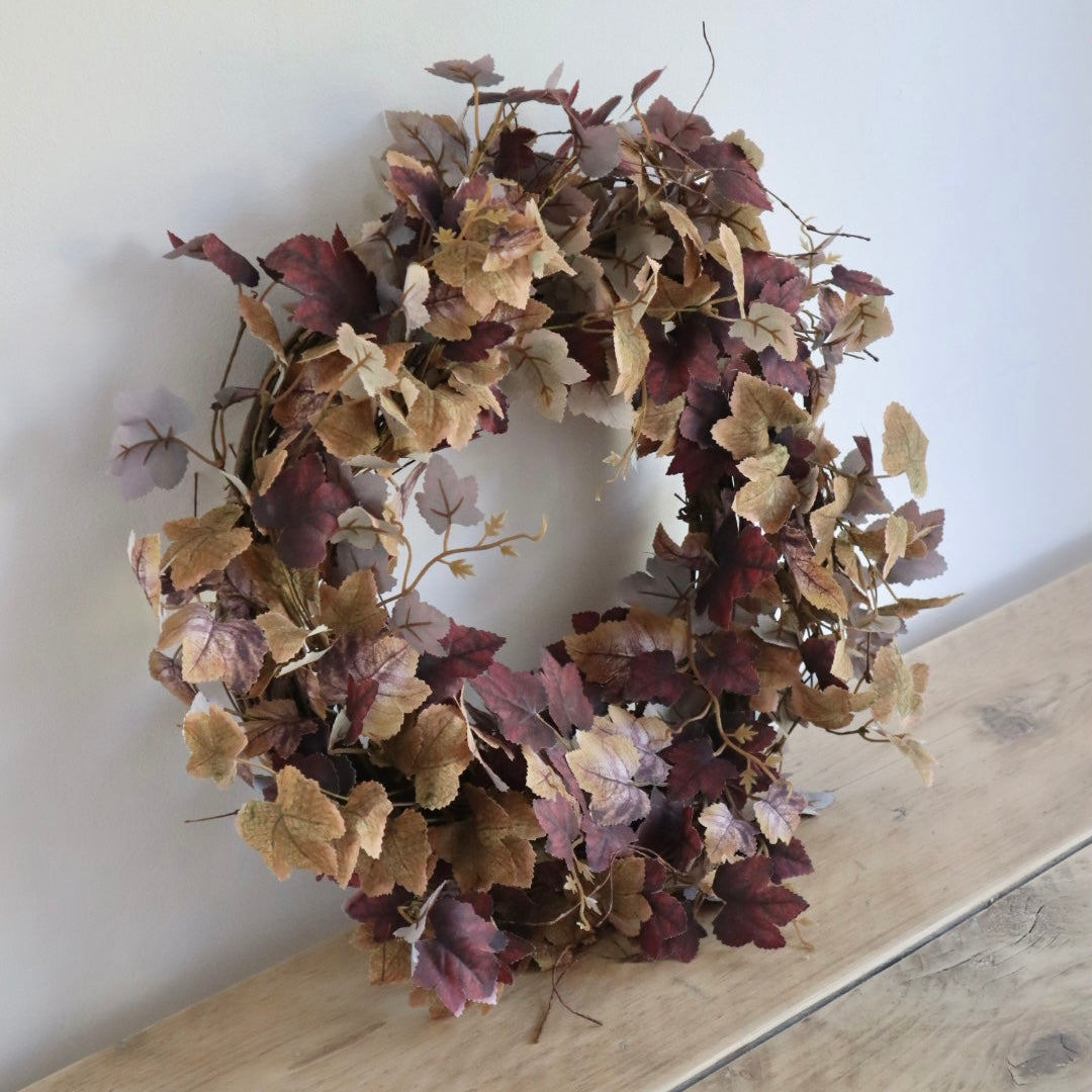Muted Rustic Leaf Wreath