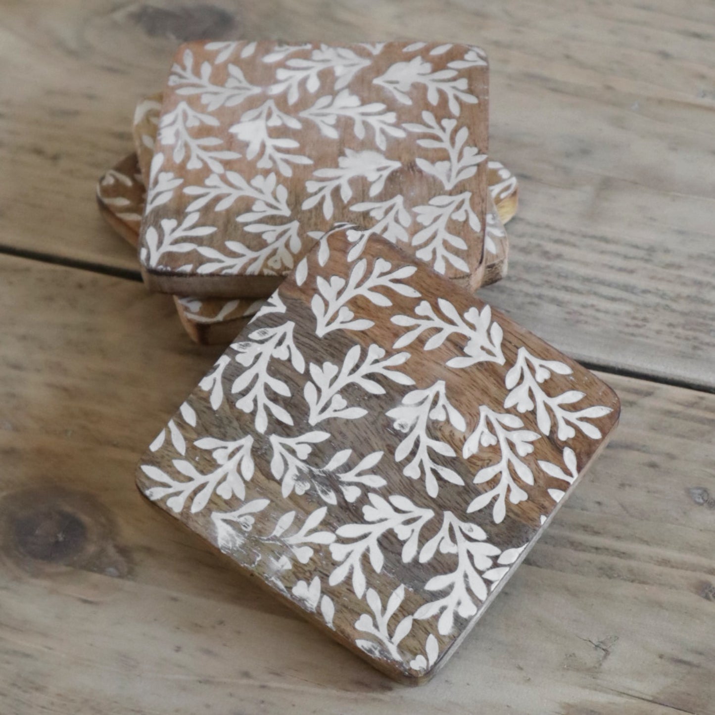 Set of 4 Wood Coasters