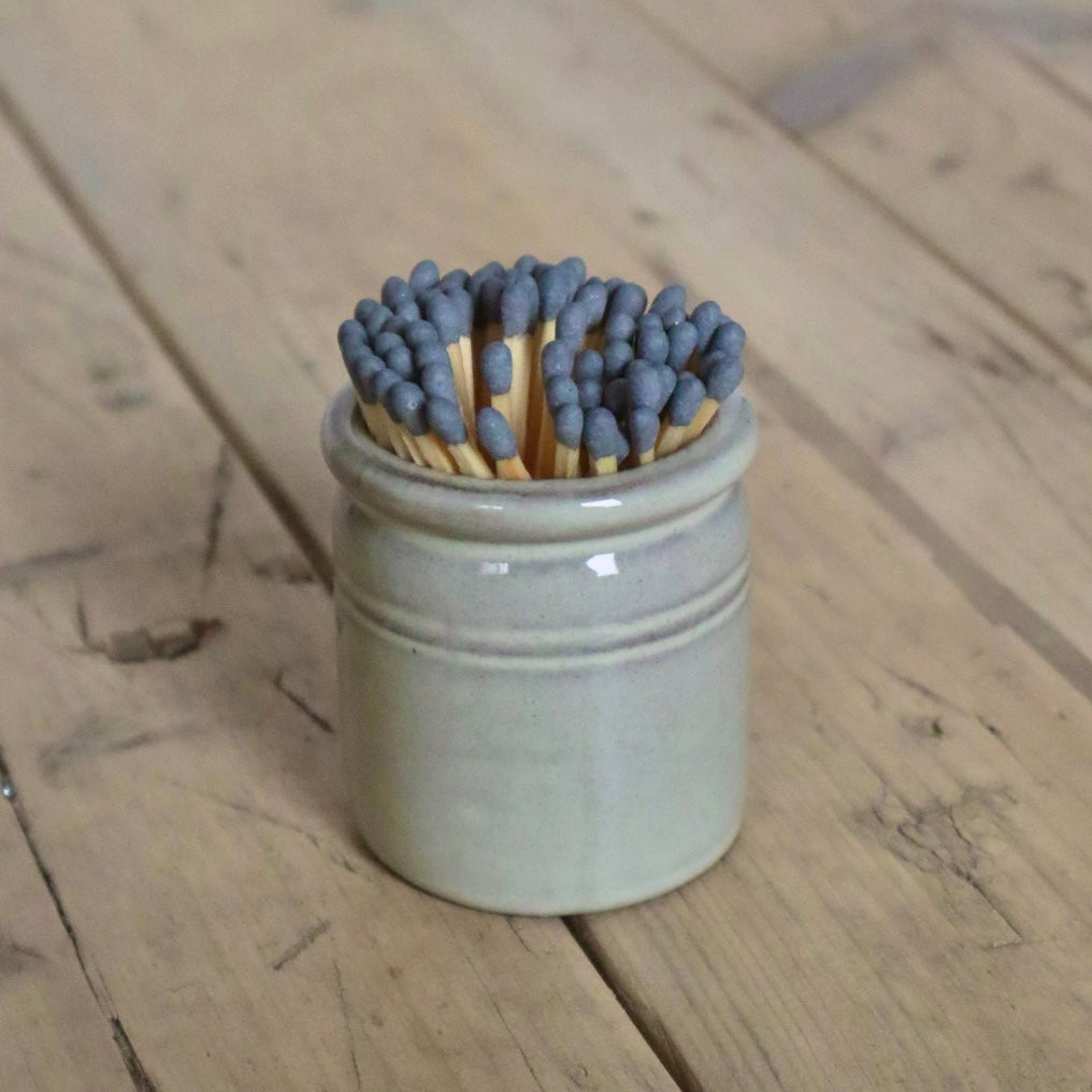 Crock Pot Match Striker - Rustic Stoneware Match Holder