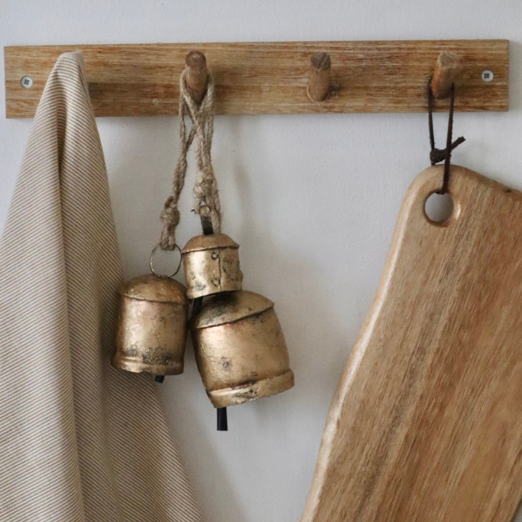 Rustic Brass Cow Bells for Christmas and Year-Round Country Décor