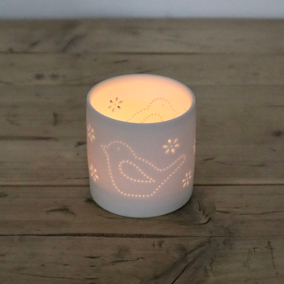Cut-Out Bird Tea Light Holder | Nature-Inspired Spring Décor