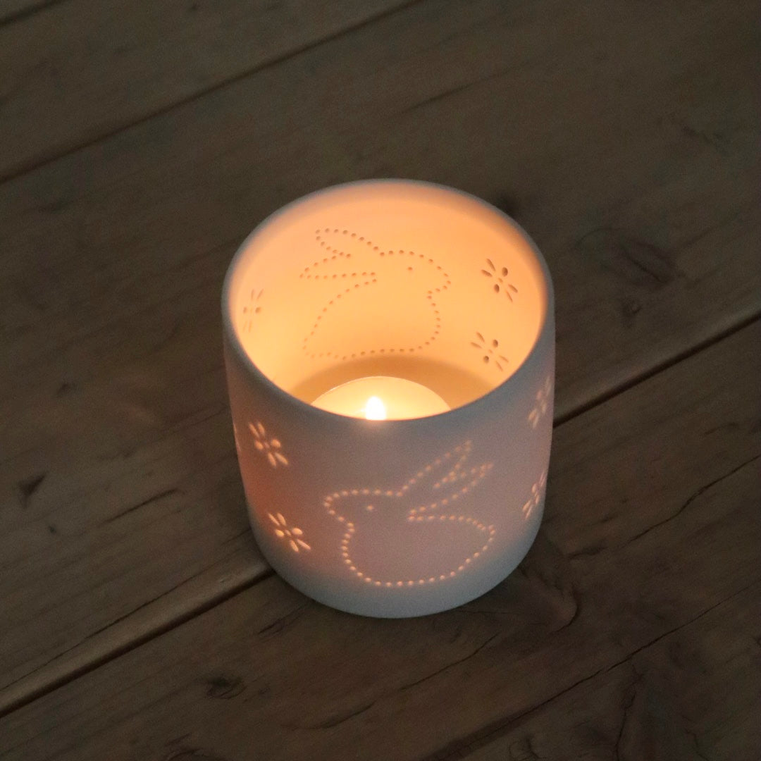 Spring Bunny Tea Light Holder | Nature-Inspired Easter Décor