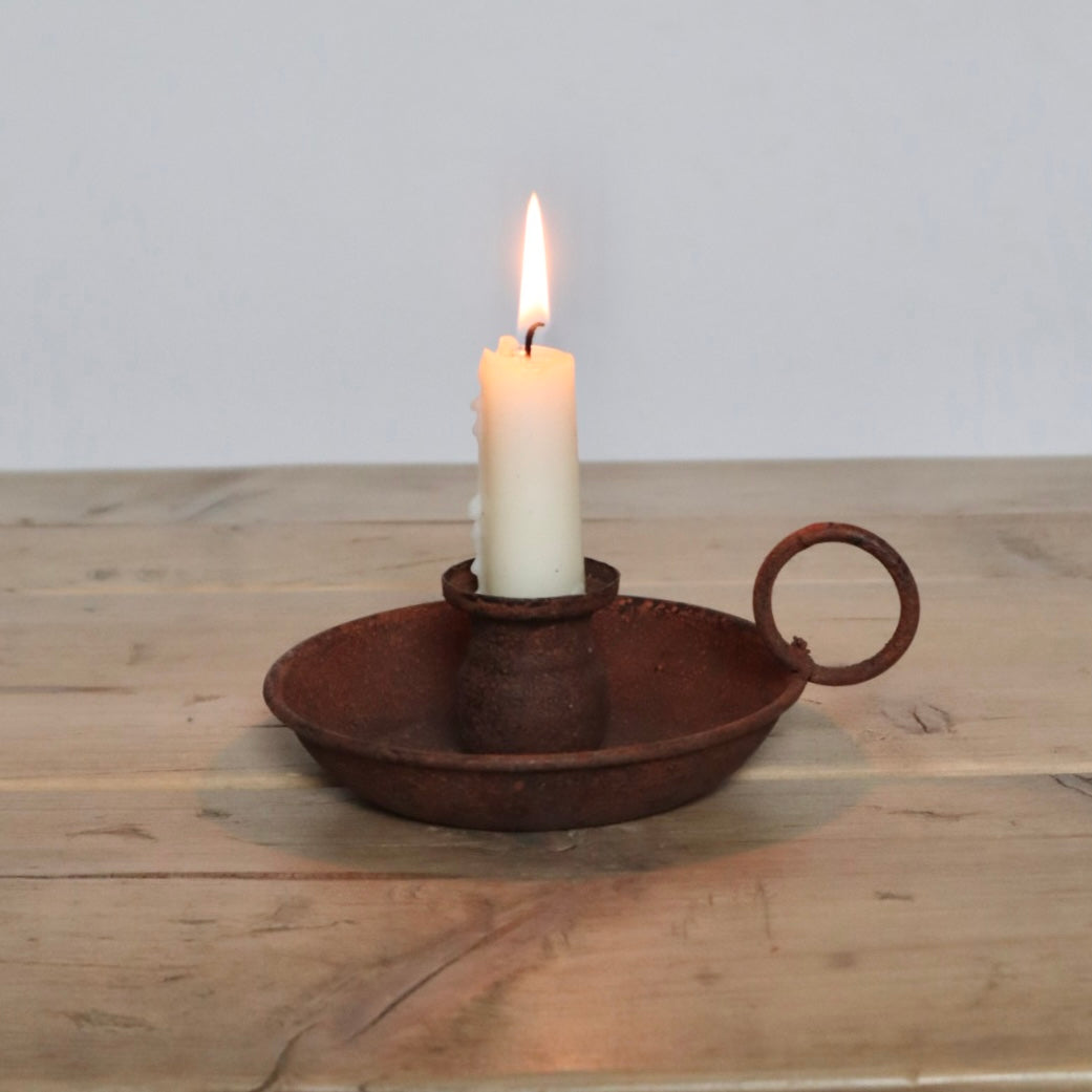 Vintage Rustic Candle Holder (Small) – Perfect for Country Décor & Dinner Candles