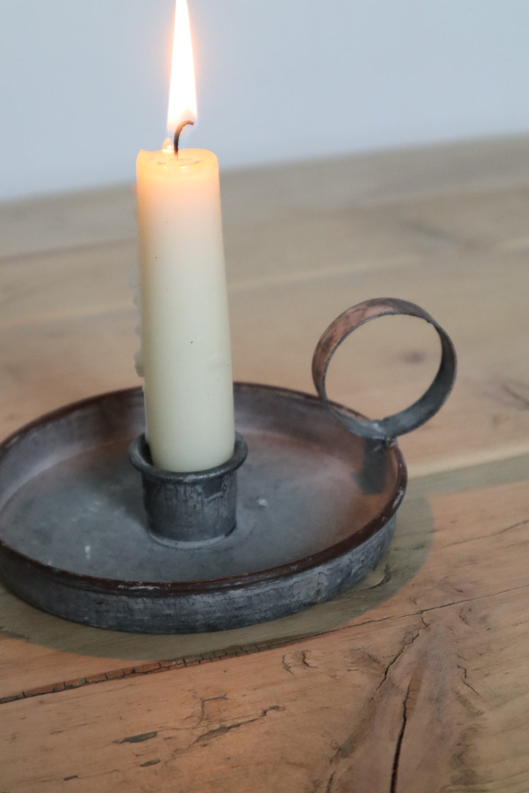 Antique Metal Candle Holder