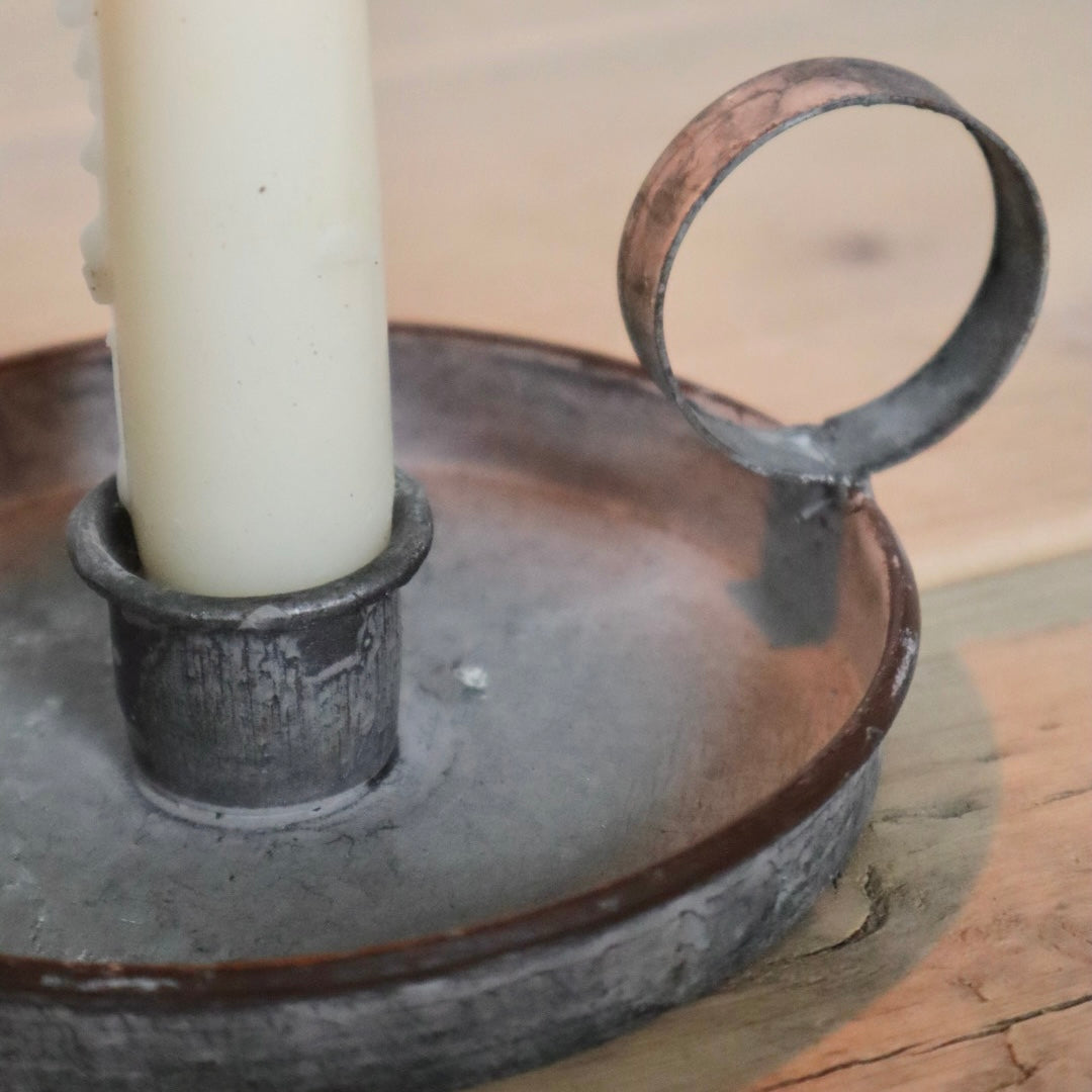 Antique Metal Candle Holder