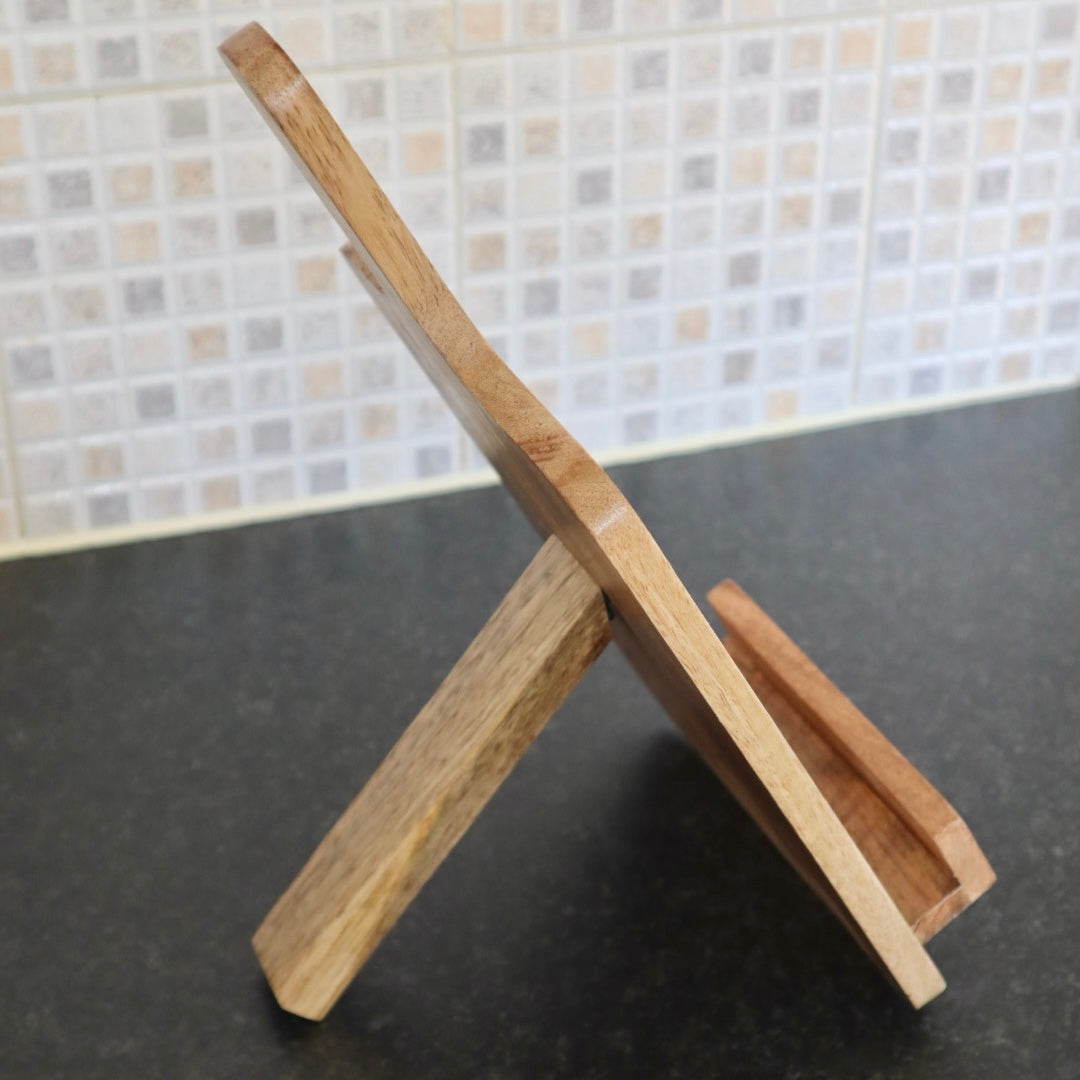 Rustic Wooden Recipe Book Cutting Board with Stand – Happiness is Homemade