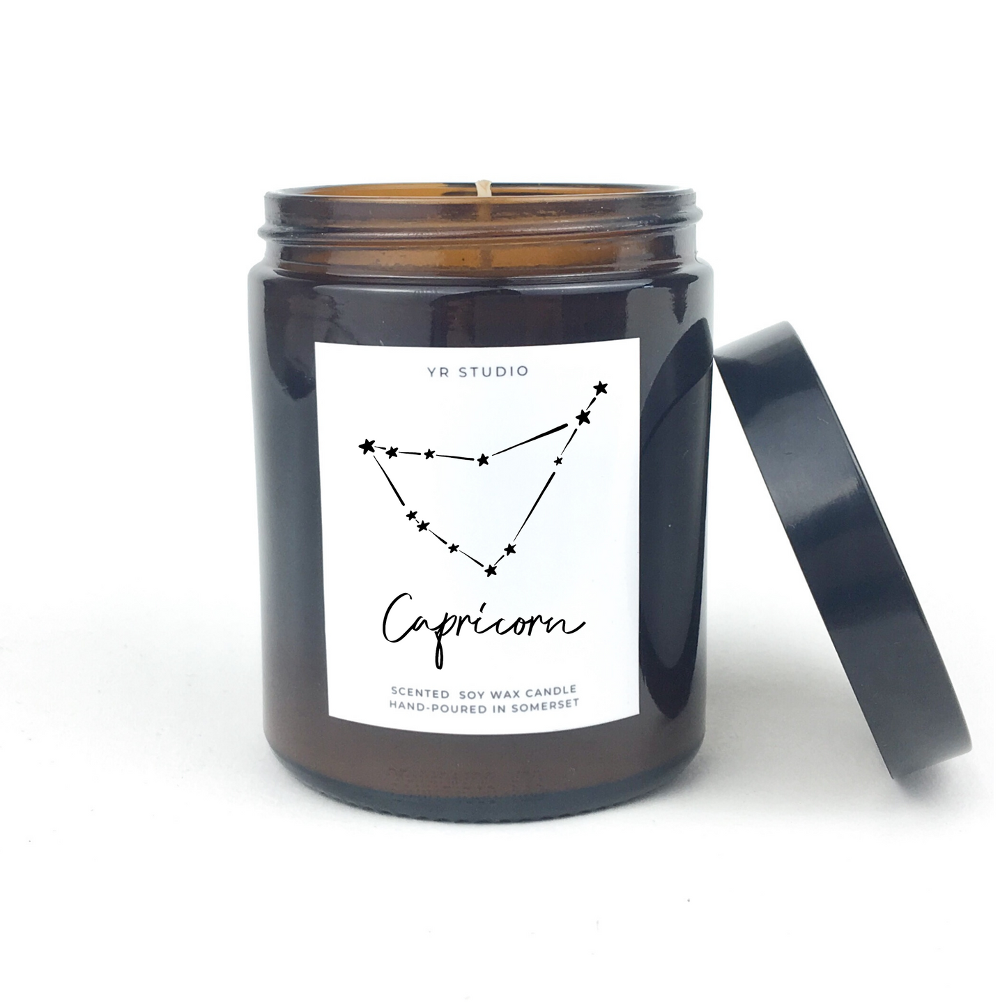 Capricorn zodiac amber candle