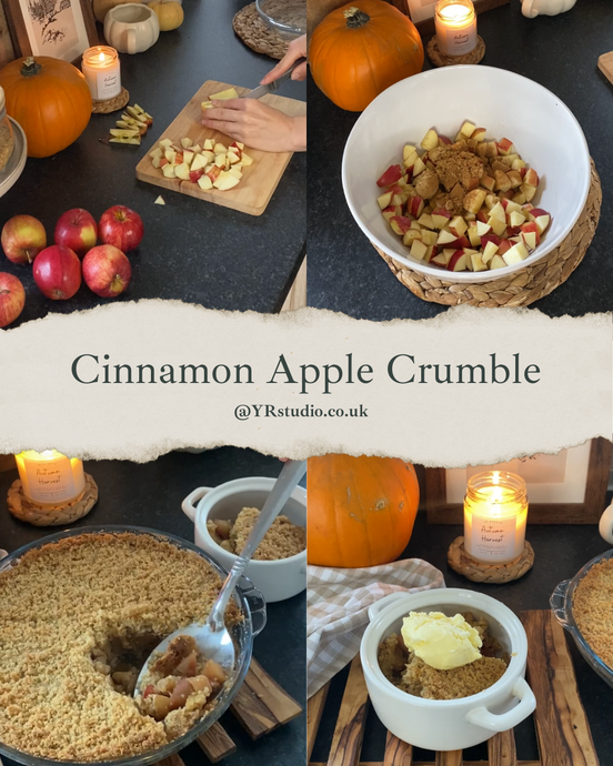 Delicious cinnamon apple crumble