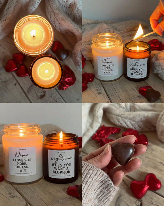 Valentines candle gift for him