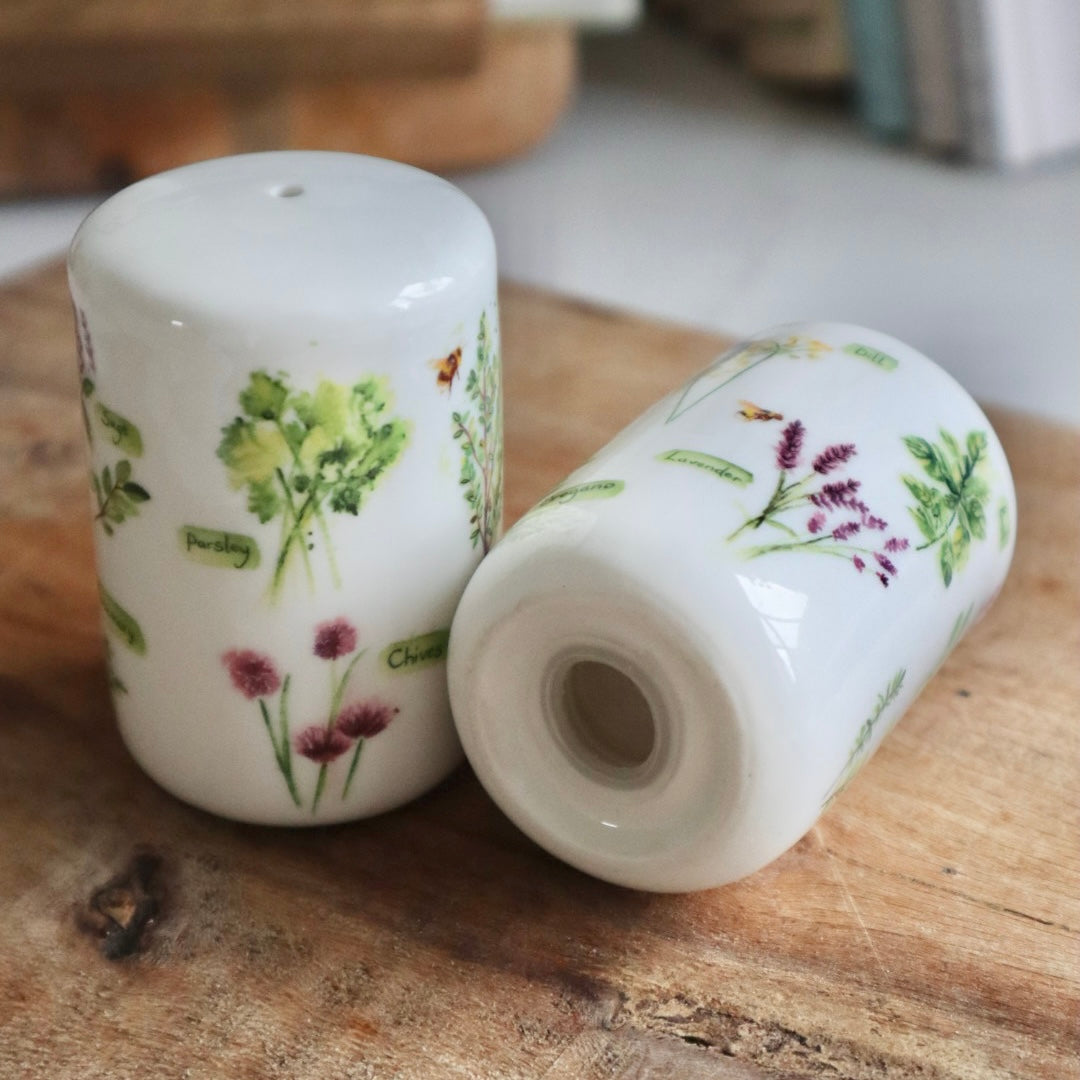 Herb Garden Salt and Pepper Pots