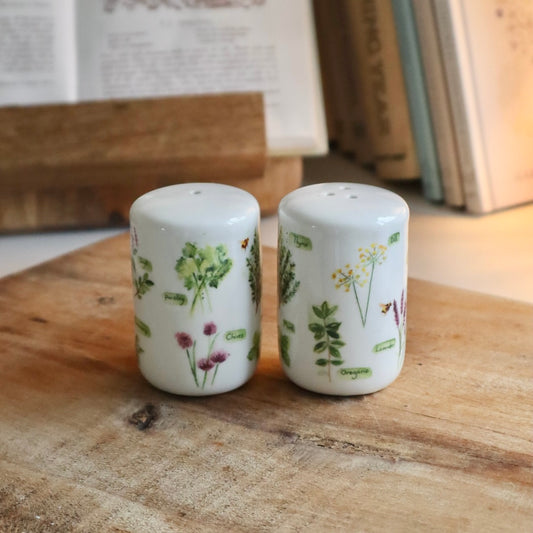 Herb Garden Salt and Pepper Pots