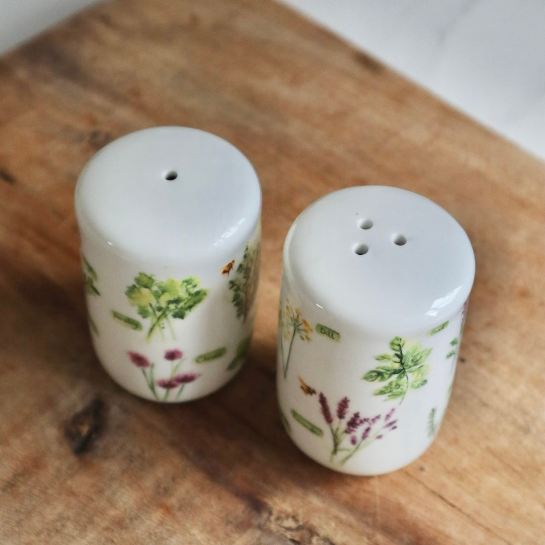 Herb Garden Salt and Pepper Pots