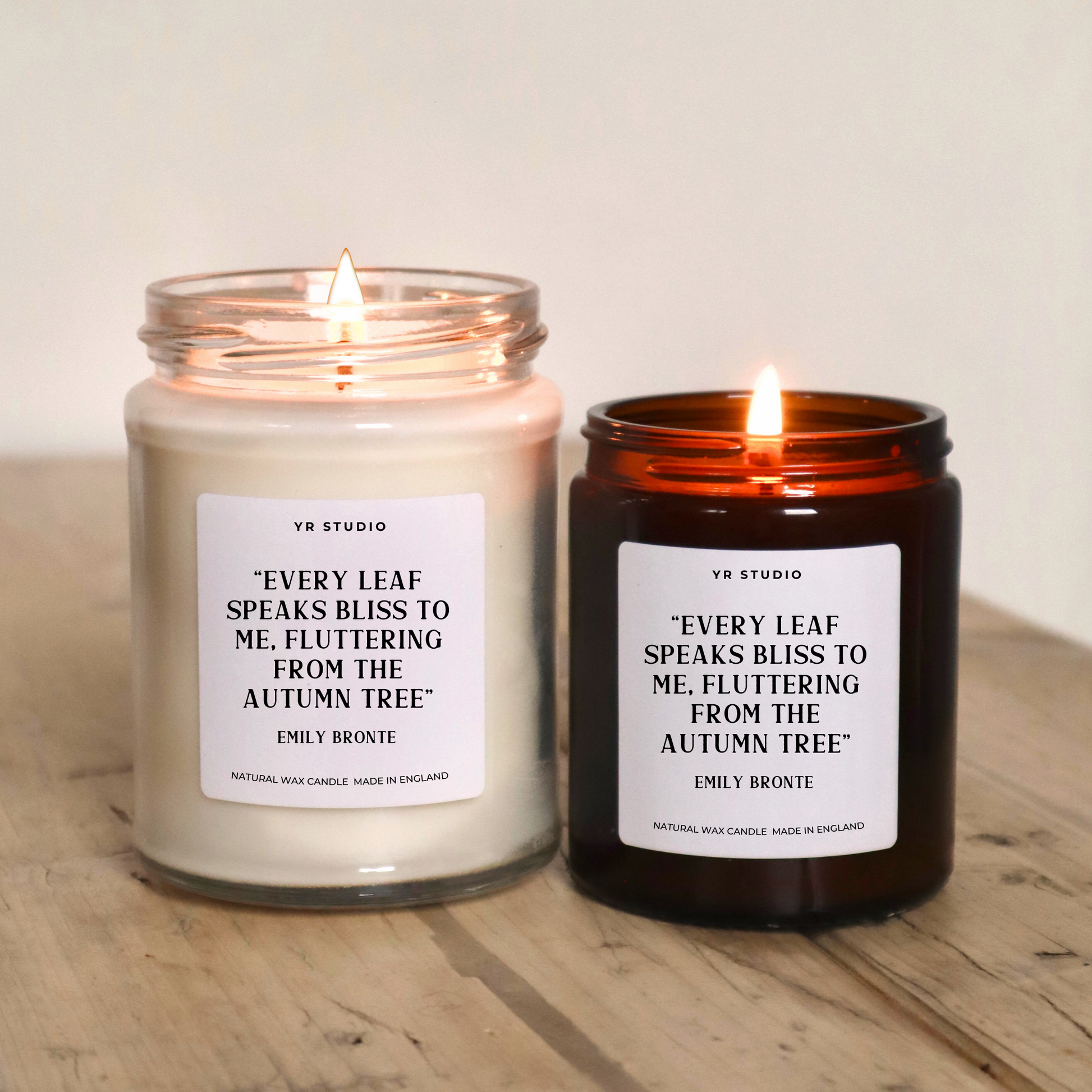 "Every Leaf Speaks Bliss to Me" Autumn candle