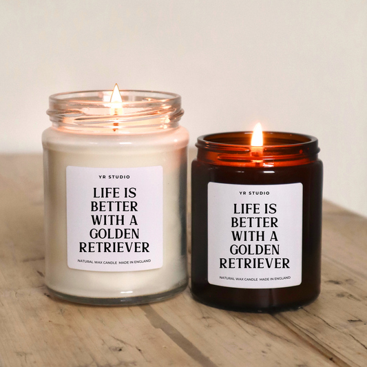 Golden Retriever Gift Candle – Life is Better with Golden Retriever | Dog Gifts for Owners