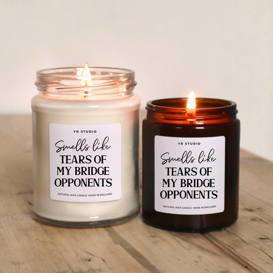 Tears of Bridge Opponents Gift Candle – Perfect for Grandparents and Bridge Players