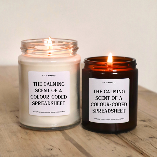 Colour Coded Spreadsheet Gift Candle – Funny Gift for Accountants, Data Analysts