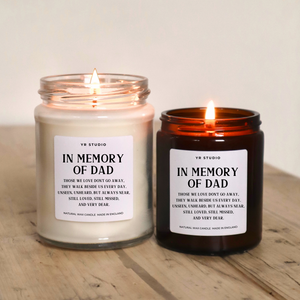 In Memory of Dad Candle Gift