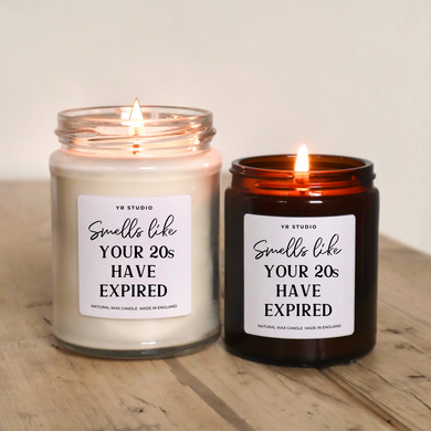 30th Birthday Gift: 'Your 20s Have Expired' Candle for Him or Her