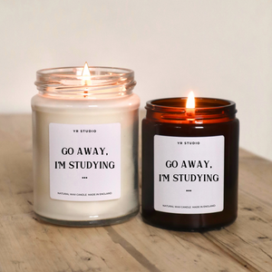 "Go Away, I'm Studying" Candle - Perfect PhD & Graduation Gift