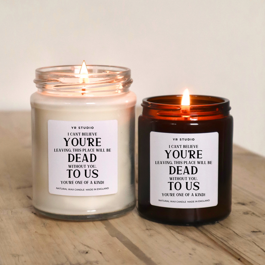 "You're Dead to Us" Funny Leaving Gift Candle for Colleagues