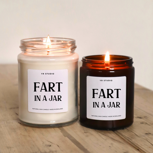 "Fart in a jar" gift candle