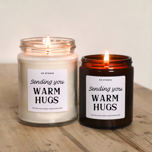 Sending You Warm Hugs – Comforting Candle Gift for Sympathy, Friendship