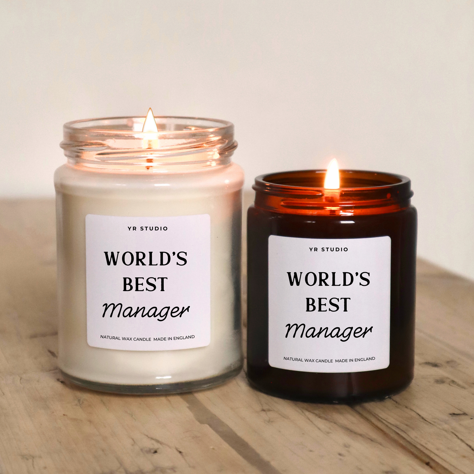 World’s Best Manager Candle – Boss Gift for Promotion or Retirement