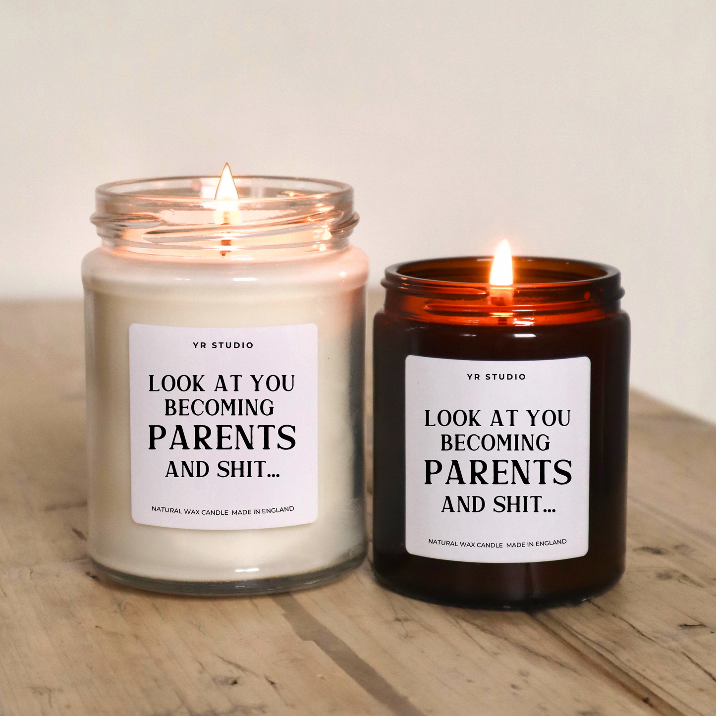 New Parents Gift Candle - Funny Baby Shower Gift for New Mum and Dad