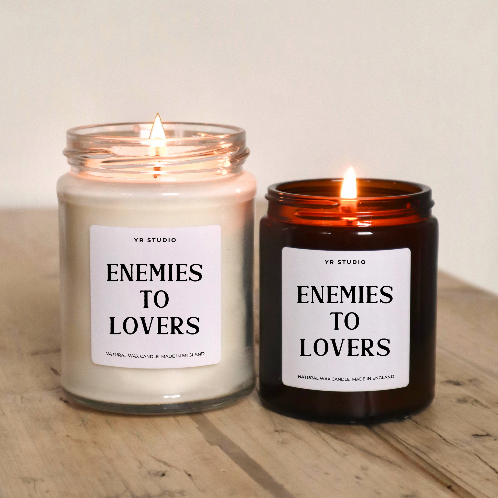 'Enemies to Lovers' Bookish Candle – A Reader's Dream Gift