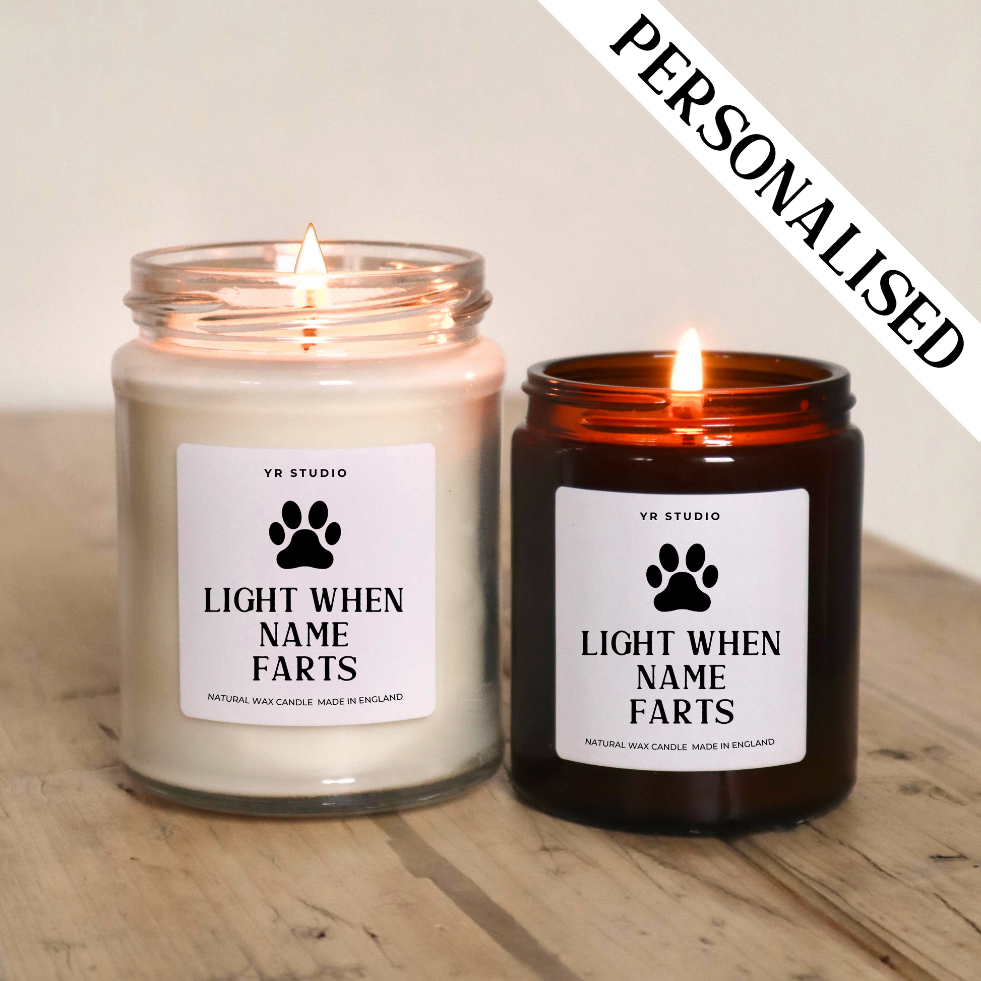 Personalised Dog Fart Candle | Unique Gift for Dog Owners