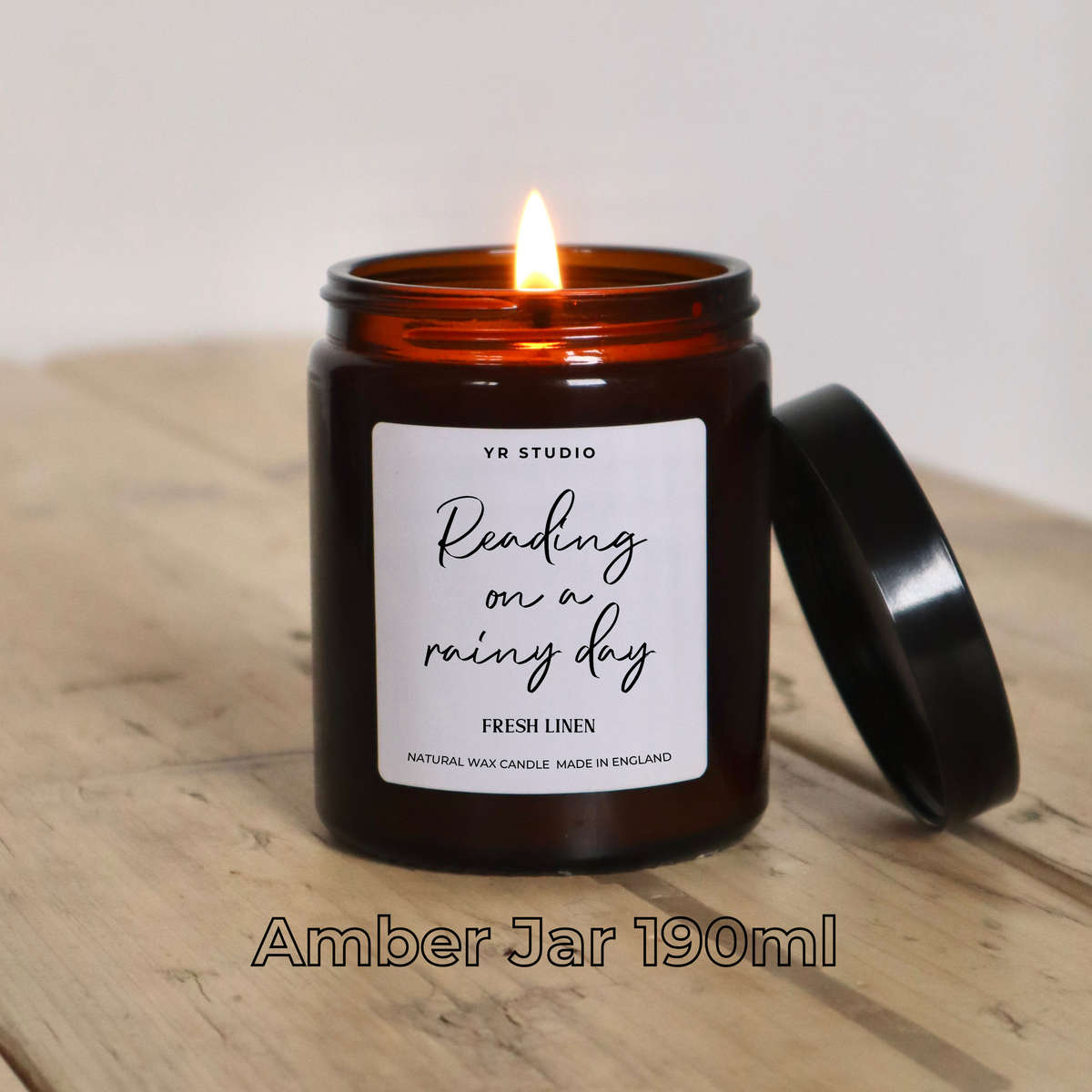 Reading on a Rainy Day Candle - Natural Wax, Perfect for Book Lovers ...