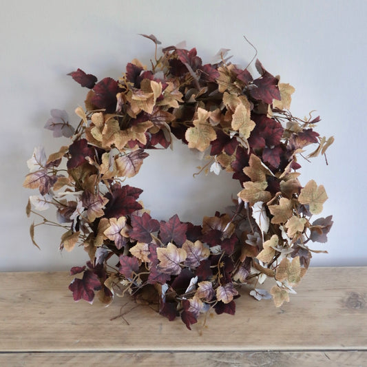 Muted Rustic Leaf Wreath