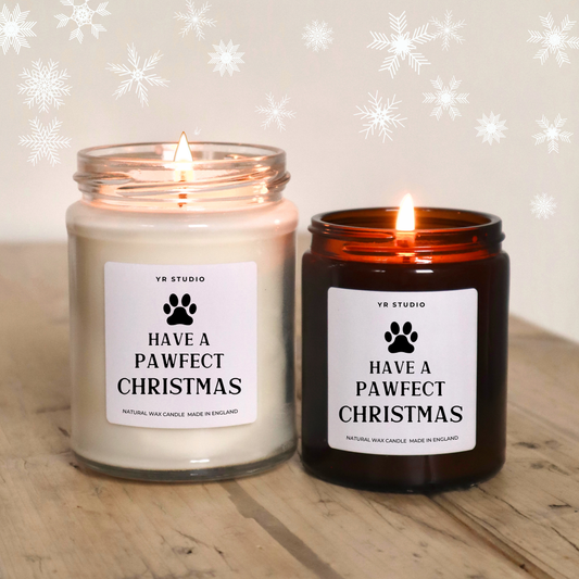 Pawfect Christmas Dog Gift Candle