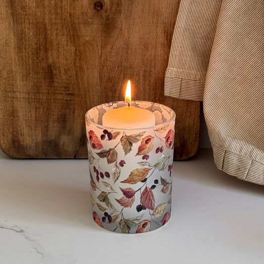 Large Autumn Leaves Candle Holder